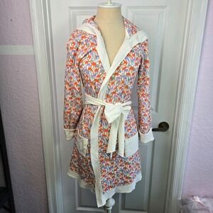 Porridge For‎ Anthropologie Giraffe Print Hooded Kimono Robe XS Cotton Blend USA